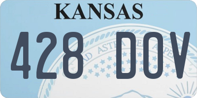 KS license plate 428DOV
