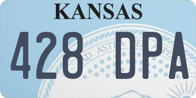 KS license plate 428DPA