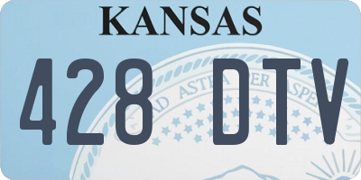 KS license plate 428DTV