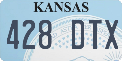 KS license plate 428DTX