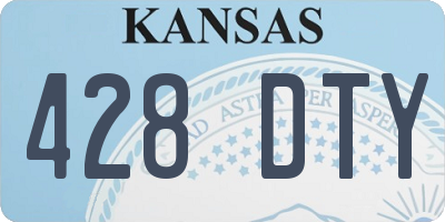 KS license plate 428DTY