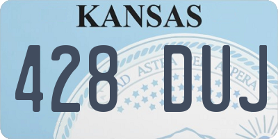 KS license plate 428DUJ