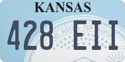 KS license plate 428EII