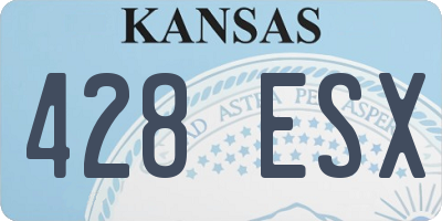 KS license plate 428ESX