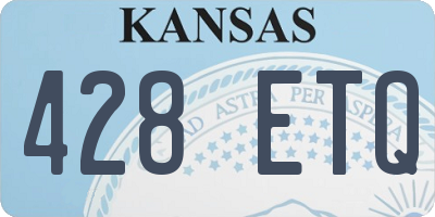 KS license plate 428ETQ