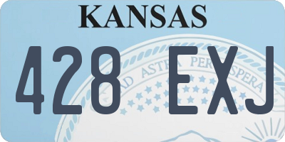 KS license plate 428EXJ
