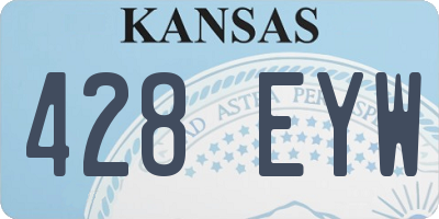 KS license plate 428EYW