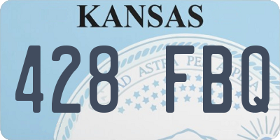 KS license plate 428FBQ