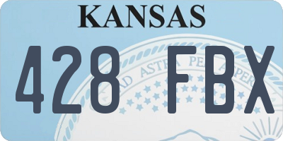 KS license plate 428FBX