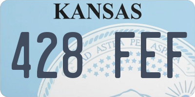 KS license plate 428FEF