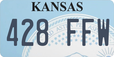 KS license plate 428FFW