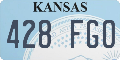 KS license plate 428FGO