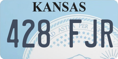 KS license plate 428FJR