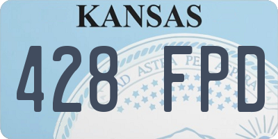 KS license plate 428FPD