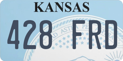 KS license plate 428FRD