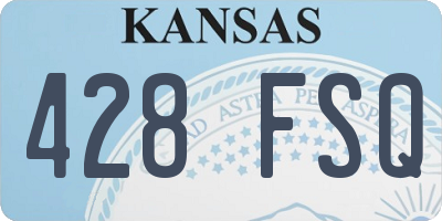KS license plate 428FSQ