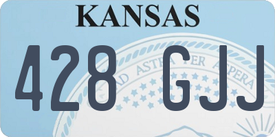 KS license plate 428GJJ