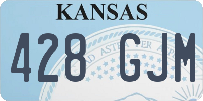 KS license plate 428GJM