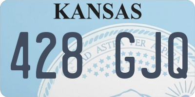 KS license plate 428GJQ
