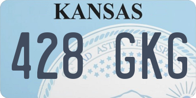 KS license plate 428GKG