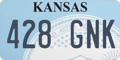 KS license plate 428GNK