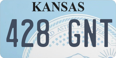 KS license plate 428GNT