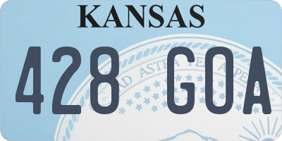 KS license plate 428GOA