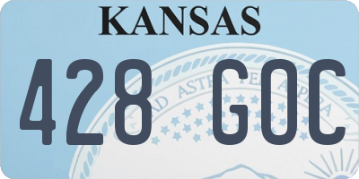 KS license plate 428GOC