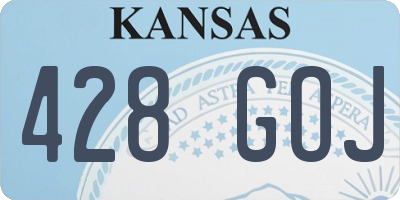 KS license plate 428GOJ