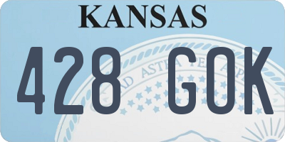 KS license plate 428GOK