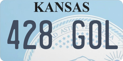 KS license plate 428GOL