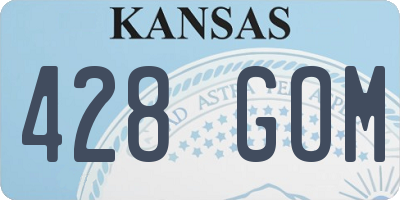 KS license plate 428GOM