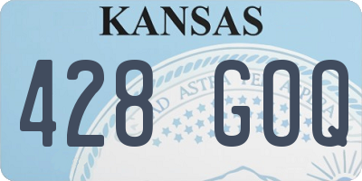 KS license plate 428GOQ