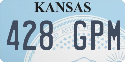 KS license plate 428GPM