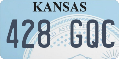 KS license plate 428GQC