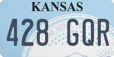 KS license plate 428GQR