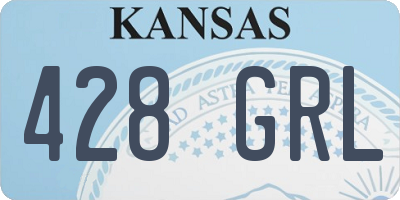 KS license plate 428GRL