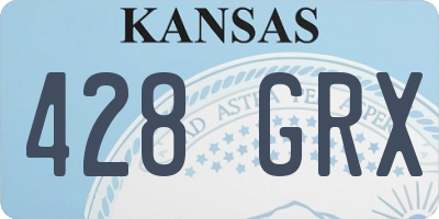 KS license plate 428GRX