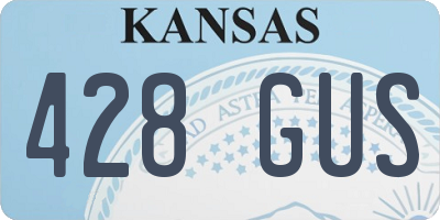 KS license plate 428GUS
