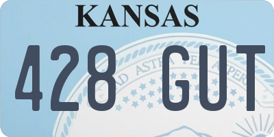 KS license plate 428GUT