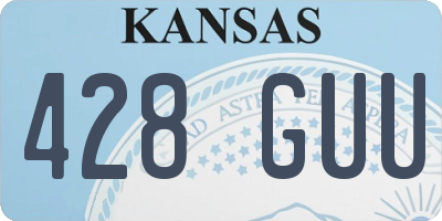 KS license plate 428GUU