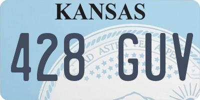 KS license plate 428GUV