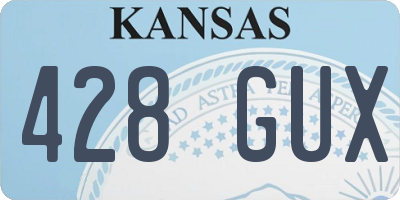 KS license plate 428GUX