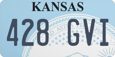 KS license plate 428GVI