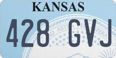 KS license plate 428GVJ