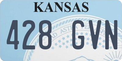 KS license plate 428GVN