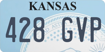 KS license plate 428GVP
