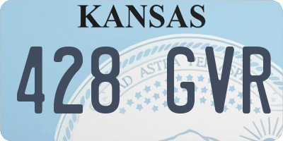 KS license plate 428GVR