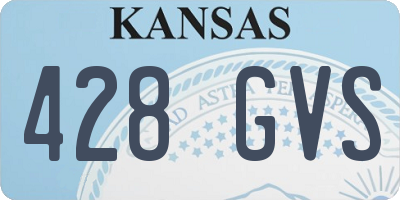 KS license plate 428GVS