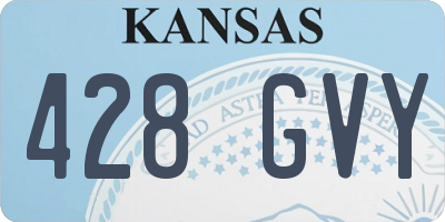 KS license plate 428GVY